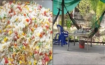 Chờ con gái rang cơm xong, bố mẹ ngủ lúc nào không hay