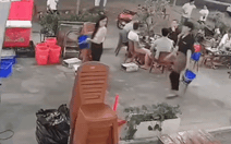Công an yêu cầu thanh niên đá vào mặt nữ quản lý quán nhậu đến trụ sở làm việc