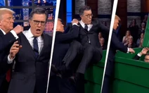 Ông Trump đăng video AI ném người dẫn chương trình chuyên chỉ trích mình vào thùng rác