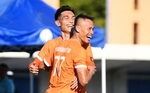 Công đoàn Ngân Hàng Việt Nam - Công đoàn Quảng Ninh (hết hiệp 1) 1-0: Anh Tuấn mở tỉ số