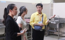 Phụ huynh xin xem bếp ăn bán trú khi chọn trường vào lớp 1 cho con