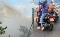 Gió lớn bất ngờ ở trung tâm Đà Nẵng, bụi từ sân Chi Lăng cuộn mù trời