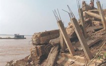 Sạt lở nặng bên bờ sông Hồng