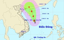 Áp thấp nhiệt đới mạnh lên thành bão số 1