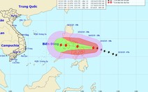 Bão Melor giật cấp 15-16 trước khi vào biển Đông