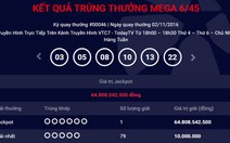 Thêm người trúng số Vietlott 64,8 tỉ đồng