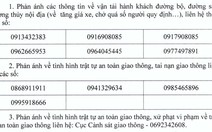 ​Công bố 11 số đường dây nóng an toàn giao thông dịp nghỉ lễ