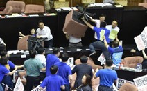 Nghị sĩ Đài Loan vác ghế đập nhau ngay trong phiên họp 