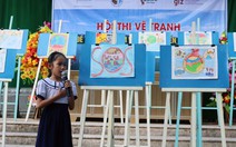Học sinh thi vẽ tranh ứng phó biến đổi khí hậu