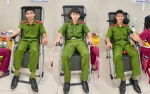 Ba chiến sĩ cảnh sát cơ động Quảng Trị kịp thời hiến máu cứu người
