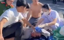 Ép tim, hô hấp ngay trên thùng xe tuần tra đang chạy, kịp thời cứu sống người đuối nước