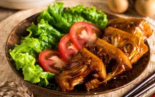 Món chay mít non rô ti đơn giản cho mùa Vu Lan