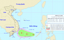 Nam Biển Đông xuất hiện vùng áp thấp