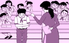 Khi cô giáo im lặng, cả lớp ở đâu, làm gì?