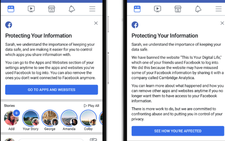 Thông báo Facebook gửi tới tài khoản bị lộ thông tin như thế nào?