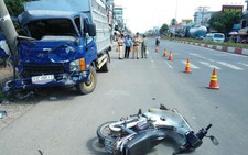 Xe tải mất thắng gây tai nạn liên hoàn trên quốc lộ 13