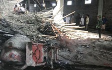 Sập giàn giáo công trình siêu thị mini làm 1 người chết