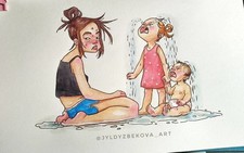 Chỉ có phụ nữ 'một nách 2 con' mới hiểu được cảnh này!