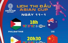Lịch trực tiếp Asian Cup 2019 ngày 11-1