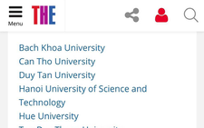 Times Higher Education công bố những đại học VN sinh viên nước ngoài nên theo học