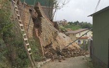 Sạt lở bờ taluy cao 6m tại Đà Lạt