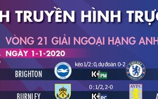 Lịch thi đấu Premier League ngày 1-1-2020