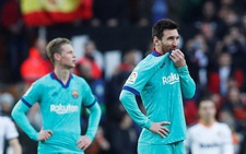 Messi bất lực, Barcelona nhận thất bại trước Valencia