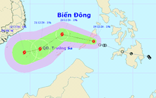 Sáng sớm 20-12, áp thấp nhiệt đới vào Biển Đông, có thể mạnh lên thành cơn bão 14