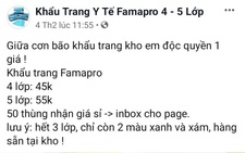 Mua khẩu trang qua mạng: Cháo múc trước, tiền trao sau