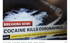 Mỹ bác bỏ tin giả hít cocaine, chất tẩy trắng, tỏi, thủ dâm 'chữa được corona'