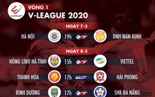 Lịch trực tiếp vòng 1 V-League 2020 cuối tuần