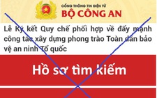 Giả mạo Cổng thông tin điện tử Bộ Công an để lừa đảo