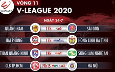 Lịch trực tiếp vòng 11 V-League 2020: CLB TP.HCM gặp Hà Nội