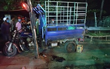 Xe lôi mất lái tông chết bé gái 4 tuổi đang ngồi cùng cha mẹ