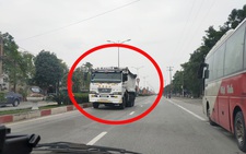 Tước bằng lái người chạy xe tải ngược chiều trên quốc lộ 1
