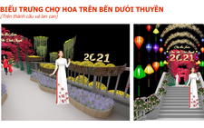 TP.HCM: Rực rỡ Chợ hoa xuân 'Trên bến dưới thuyền'