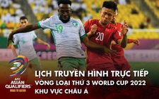 Lịch trực tiếp Việt Nam - Saudi Arabia ở vòng loại World Cup 2022