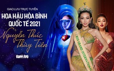 Tân Hoa hậu Hòa bình quốc tế Thùy Tiên giao lưu với bạn đọc báo Tuổi Trẻ