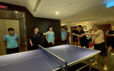 Xem HLV Park Hang Seo thắng học trò trong trận tranh tài bóng bàn