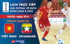 Lịch trực tiếp futsal Việt Nam - Myanmar: Tranh vé dự giải châu Á