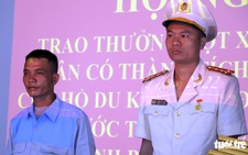 Đại úy cùng 'đồng đội' cứu người đuối nước nhận thêm khen thưởng