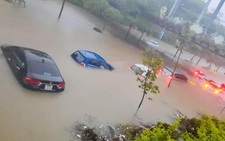 Bắc Ninh, Bắc Giang ngập lênh láng, ôtô chìm trong nước