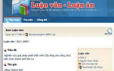 Luận án tiến sĩ 'Nghiên cứu giải pháp phát triển môn cầu lông cho công chức....’ là có thật
