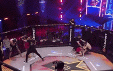 Xem trận đấu MMA 'quái dị': Võ sĩ bịt mắt đánh võ đài, đánh nhầm cả... trọng tài