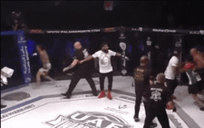 Mất chức vô địch vì... bác sĩ, cao thủ MMA  rượt đối thủ 'leo rào' bỏ trốn