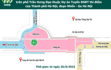 Tổ chức lại giao thông, chắn đường nhiều tuyến phố để thi công dự án metro Nhổn - ga Hà Nội