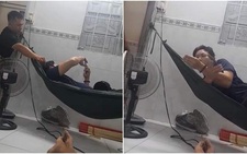 Người đàn ông nằm võng bị bạn troll nhưng không hay biết