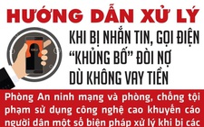 Infographic hướng dẫn xử lý khi bị nhắn tin gọi điện 'khủng bố' đòi nợ dù không vay tiền