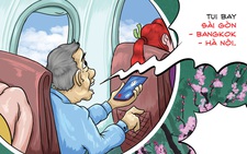 Mua vé máy bay 'đường vòng' về ăn Tết với vợ
