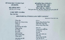 Đáp án đề thi lớp 12 ở An Giang về 'Dạ cổ hoài lang' gây tranh cãi